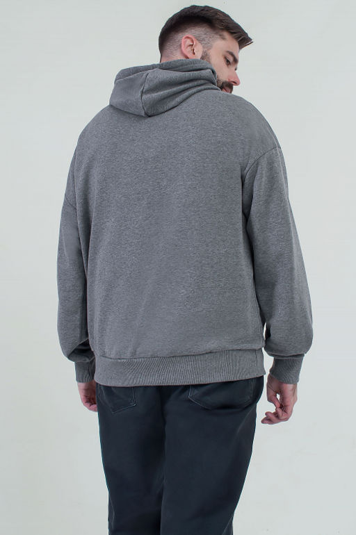 Арт. 6577 Толстовка мужская 46-54 (5 шт) Цвет:серый меланж - Идеал фото 3