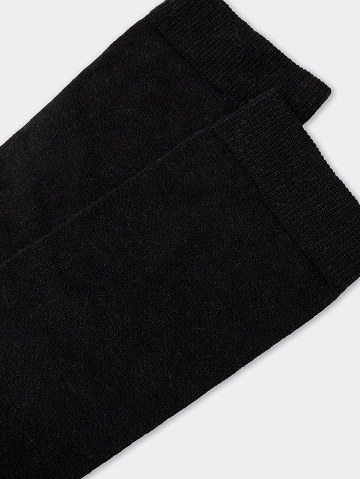 Цена за 5 пар! Теплые Мужские высокие носки черного цвета из шерсти и бамбука - Mark formelle фото 3