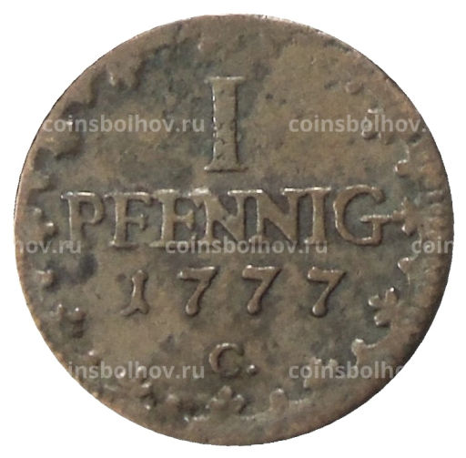 1 пфенниг 1777 года Германские государства Саксония