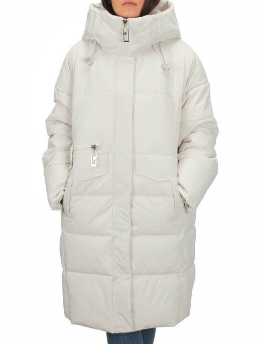 Y23-808 MILK Пальто зимнее женское (200 гр. тинсулейт) - Фабричный китай фото 2