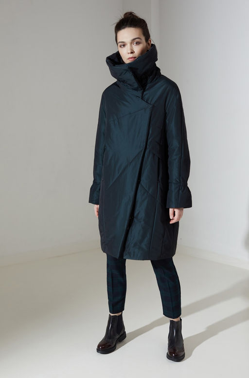 Пальто женское арт. 218W, темно-зеленый - Ultramarine фото 3