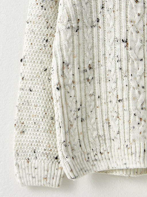 ?al Yaka Desenli Uzun Kollu Erkek ?ocuk Triko Kazak - Waikiki фото 3