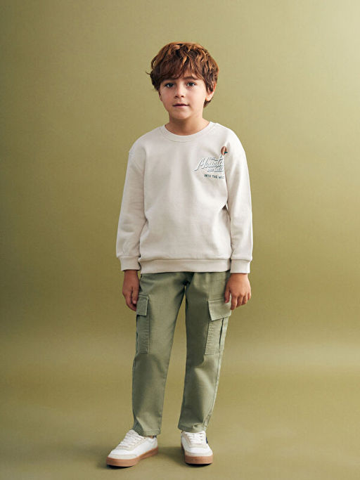 Bisiklet Yaka Erkek ?ocuk Sweatshirt