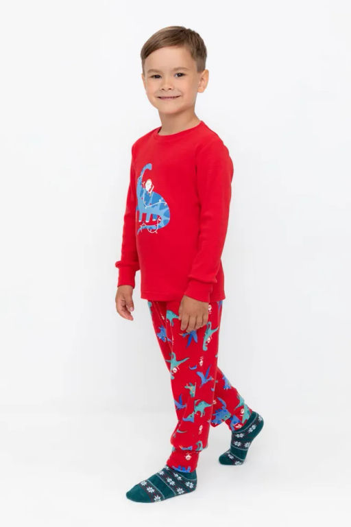 К 1541/насыщенно-красный,динозавры пижама д/дет яс - Crockid фото 9
