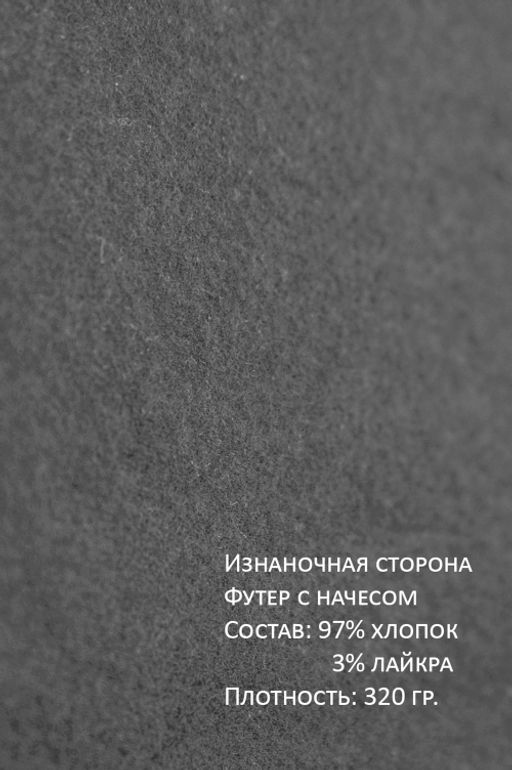Арт. 69303 Толстовка мужская с начесом 48-58 Цвет:серый