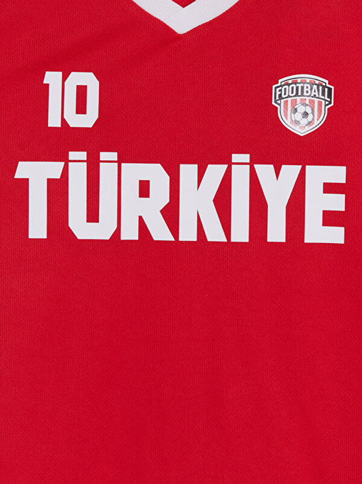 V Yaka T?rkiye Bask?l? Erkek ?ocuk Ti??rt