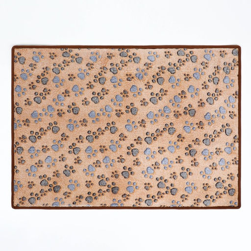 Коврик для отдыха животных, двусторонний (флис+ротанг), 86 х 60 см, бежевый - Пижон фото 3