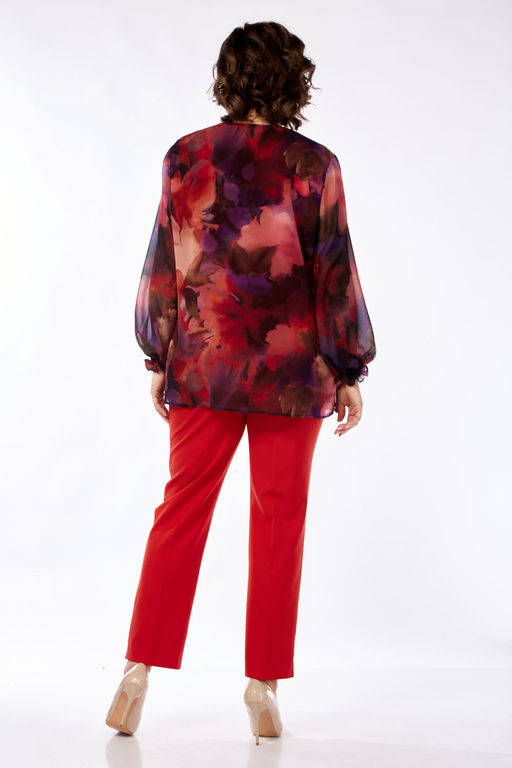 Костюм Элль стиль 2268/1 винный/красный  фото 5