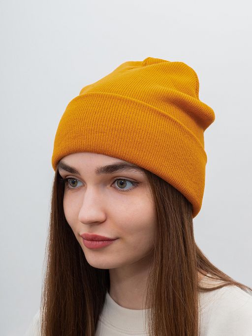 Шапка SEEBERGER арт. 18308-0 TURN-UP BEANIE (желтый)