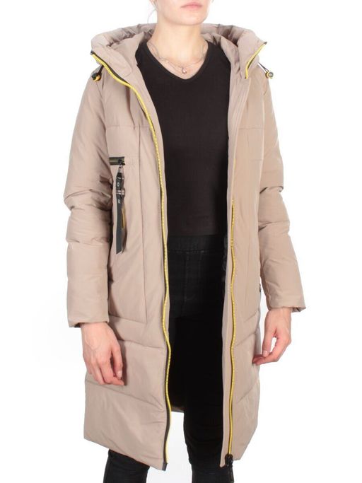 888 BEIGE Пальто зимнее женское VINVELLA (200 гр. холлофайбер) - Fashion фото 6