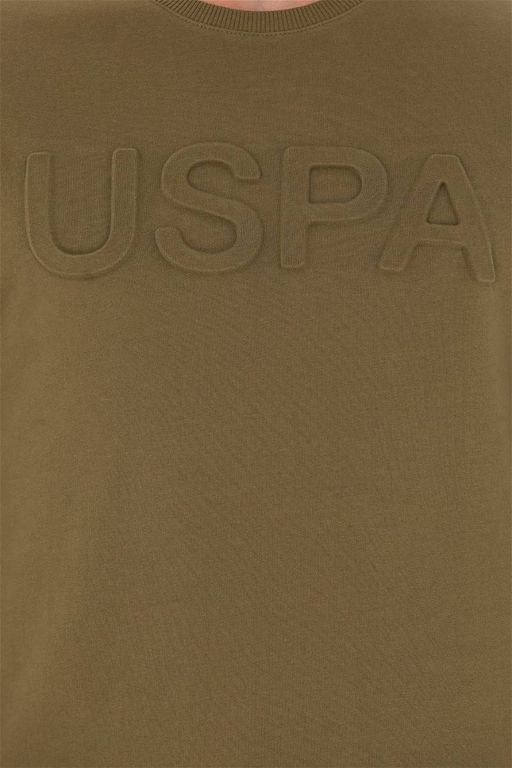 Мужской базовый свитшот цвета хаки Неожиданная скидка в корзине - U.s. polo assn фото 7