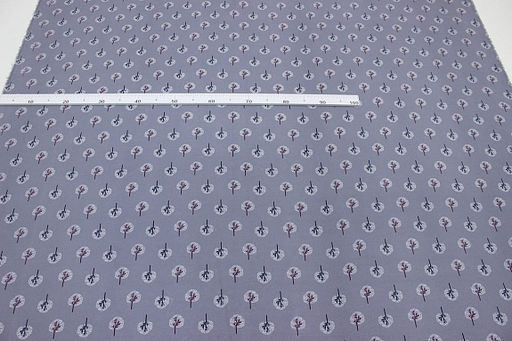 Плательный хлопок Снежные деревья цв.серая дымка, СОРТ2, ш.1.45м, хлопок-100%, 115гр/м.кв - Купава фото 3