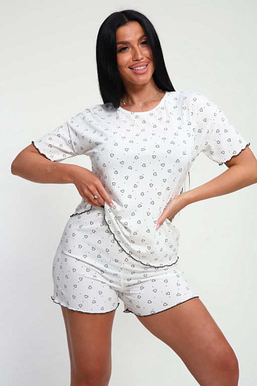 Пижама с шортами (01062, красный) - Плиона фото 16