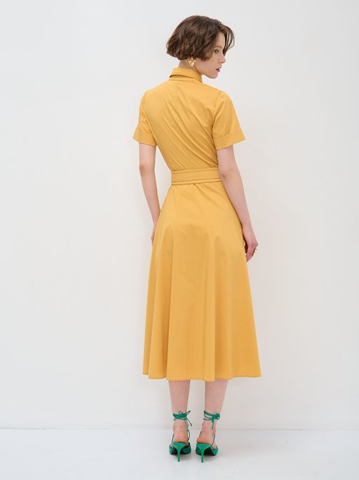 Платье из однотонного хлопка