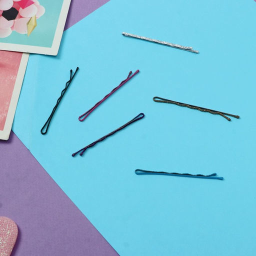 Цена за 2 шт. Невидимки для волос «Классика», набор 60 шт., ассорти МИКС №1.2.3.4, 5.2 см 5.5 см