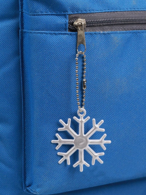 Цена за 4 шт. Светоотражающий элемент Снежинка, 5.5?5 см, цвет белый