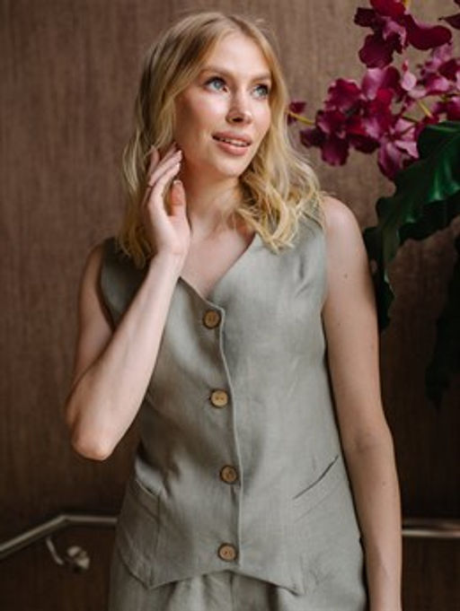 .жилет лен 60%, вискоза 40% - Волтри фото 2