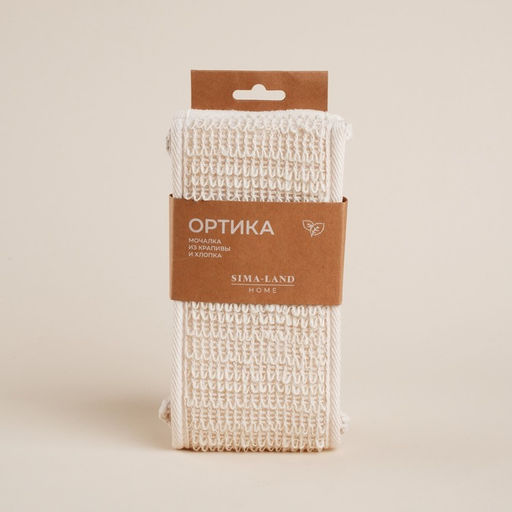 Мочалка - лента массажная SL Home «Ортика», крапива, 60×10 см, бежевая