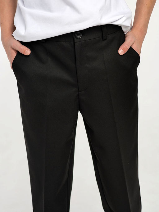 Черные школьные брюки для мальчика Mooriposh, модель 0914 фото 2