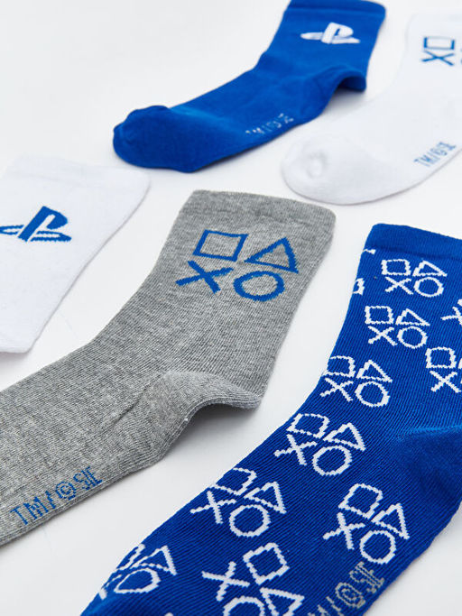 PlayStation Desenli Erkek ?ocuk Soket ?orap 5li