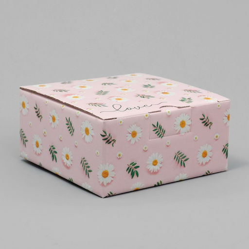 Коробка подарочная складная, упаковка, «Love», 15 х 15 х 7 см