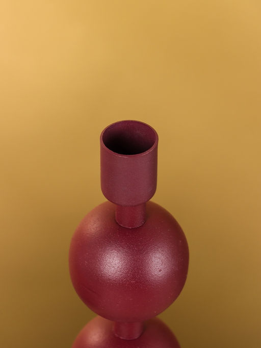 Подсвечник на 1 свечу «Баклажан», с 3 сферами, 10×10×25 см