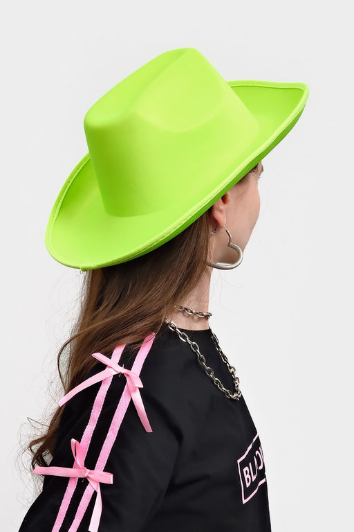 Карнавальная шляпа "Неон" зелёная р-р 56-58