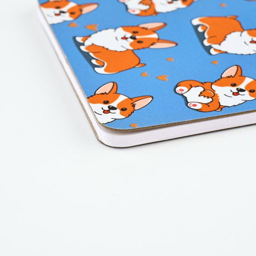 Цена за 2 шт. Блокнот А6, 40 листов на скошенном гребне. Белые листы. «Корги»