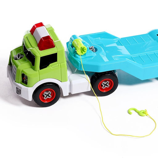 Конструктор винтовой Эвакуатор с машинкой, с отвёрткой и насадкой + знаки - Simaland фото 12