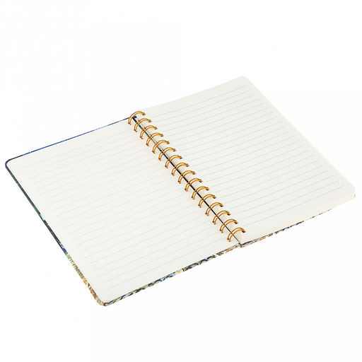 Блокнот для заметок 80 листов "Шедевры Ван Гога" 14,4х20,5см, в линейку, отрывные, обложка - цветной картон, на спирали, с резинкой, рисунок в ассортименте, ПП пакет 15,5х21х1,5см (Китай)