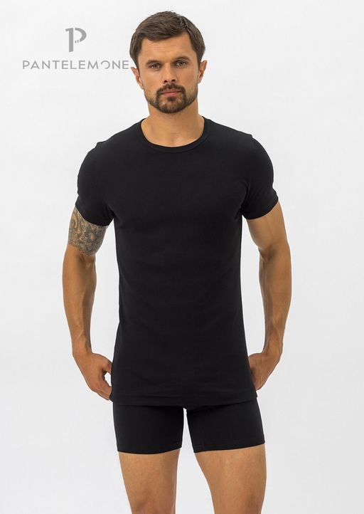 Футболка мужская MF-003 Черный - Pantelemone фото 4