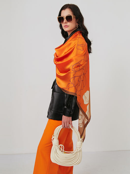 Большой, мягкий, тонкий и очень нежный двусторонний палантин - Tantino фото 7