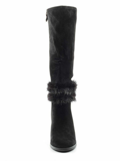 1686-1461MB-1 BLACK Сапоги зимние женские (натуральная замша, натуральный мех (еврозима)) - No name фото 9