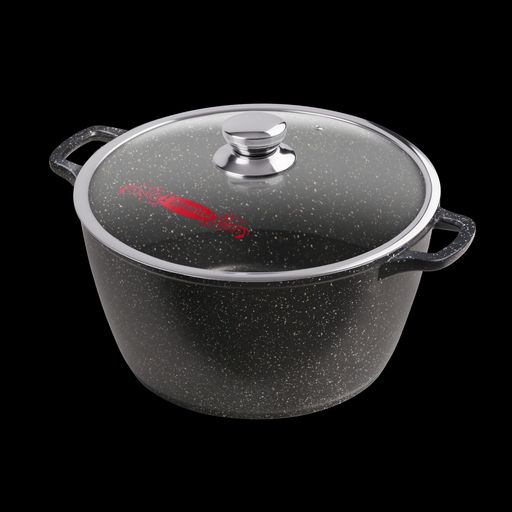 Кастрюля 10л. 320/160 Гранит лит/руч. с кр. (п/у), к323аг