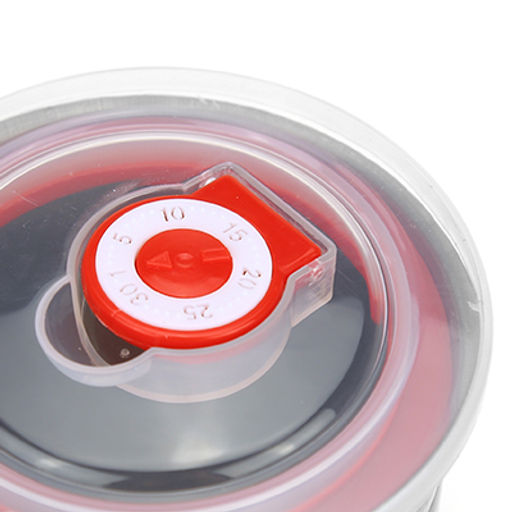 Банка для сыпучих продуктов из нержавеющей стали 0,5л, д10см, h7,5см, цветной корпус фиолетовый, в коробке (Китай) - Домашняя мода фото 4