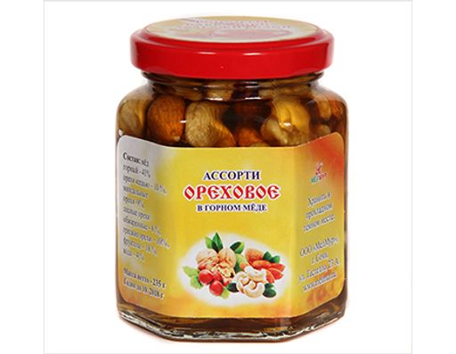 Ассорти ореховое в горном мёде, 235 гр