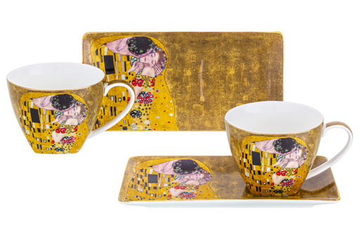 Набор 2 чашек 250 мл с блюдцами для десерта 20,5*10,5*2 см Поцелуй NEW BONE CHINA - Elan gallery фото 13