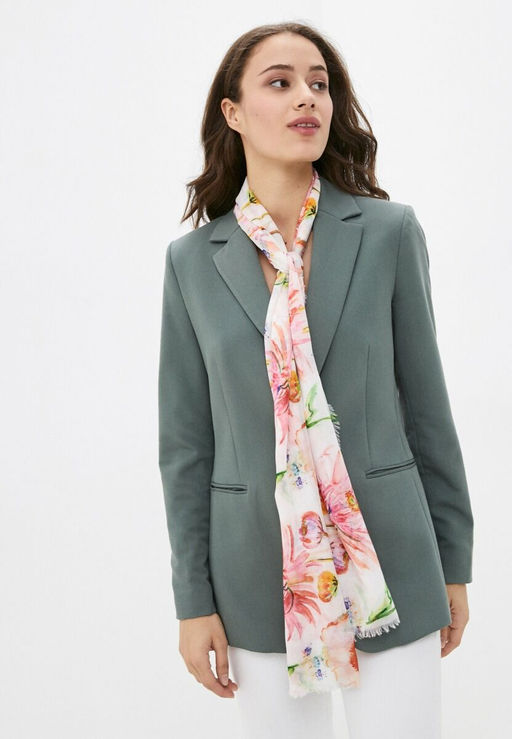 Цветочный палантин из вискозы в акварельном стиле - Модные истории фото 3