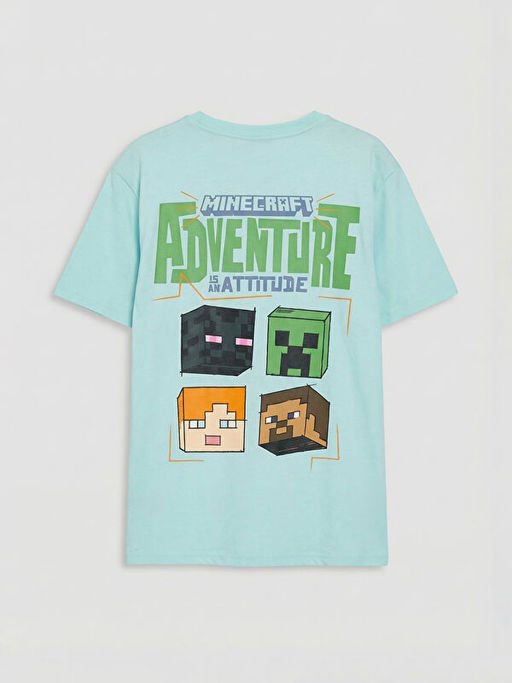 Minecraft Bask?l? Erkek ?ocuk ?ortlu Pijama Tak?m?
