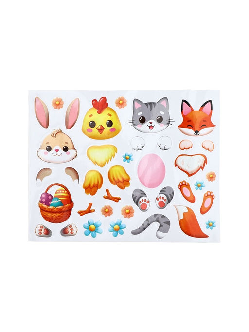 Набор для декорирования яиц на пасху Зверята, 14.5?15?2 см