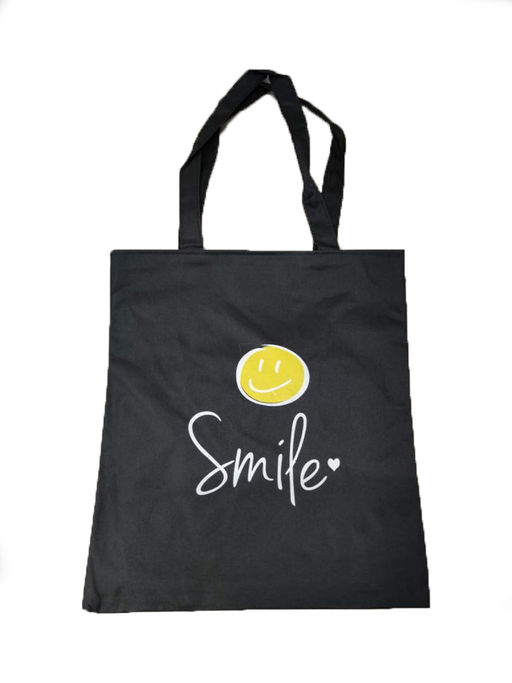 Сумка шоппер черная с цветными принтами в ассортименте - Storyland фото 15