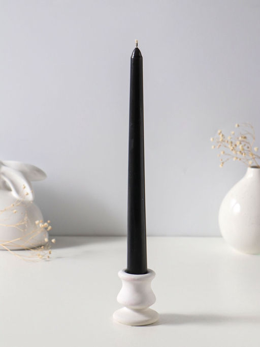 Цена за 2 шт. Свеча античная 25 см (набор 2 шт) 58 гр, 7 ч, цв. чёрный