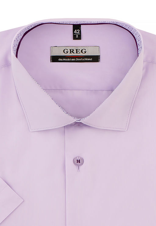 Сорочка мужская короткий рукав GREG 720/109/LV/ZN/1p_GB