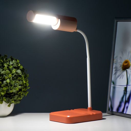 Настольная лампа «Лансер» LED 3.5 Вт USB АКБ красно-розовый 11×15×45 см RISALUX