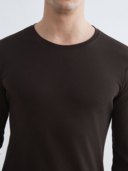 Bisiklet Yaka Uzun Kollu Erkek Ti??rt