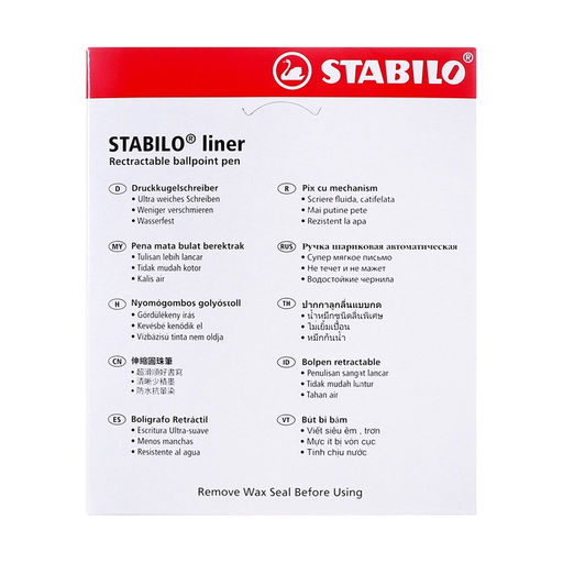 Цена за 50 шт. Ручка шариковая автоматическая Stabilo Liner 348F, для письма, узел 0.7 мм, синяя