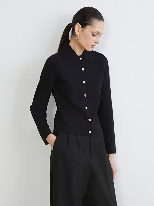 G?mlek Yaka Kad?n Triko H?rka