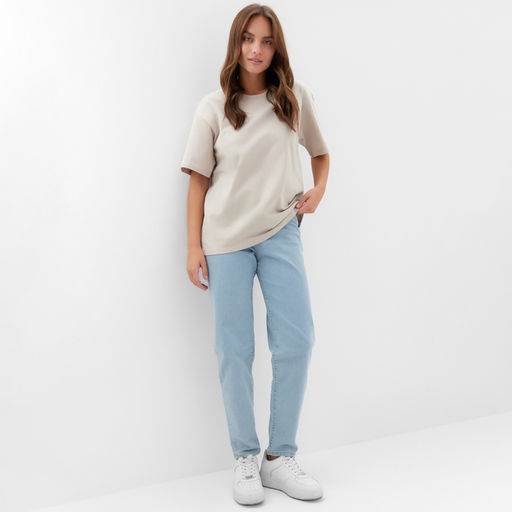 Футболка женская KAFTAN: Basic line, бежевая, размер 48-50