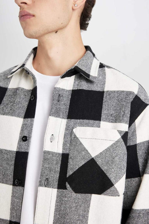 Рубашка Lumberjack с длинным рукавом в клетку стандартного кроя - Defacto фото 5