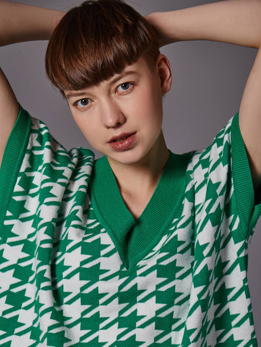 Жилет с орнаментом гусиные лапки - Incity фото 9